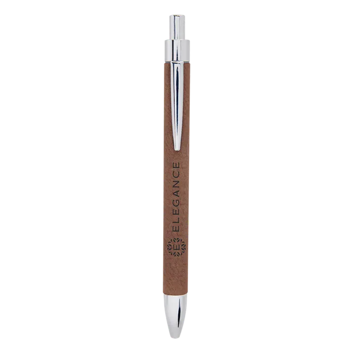 Dark Brown Laserable Leatherette Pen