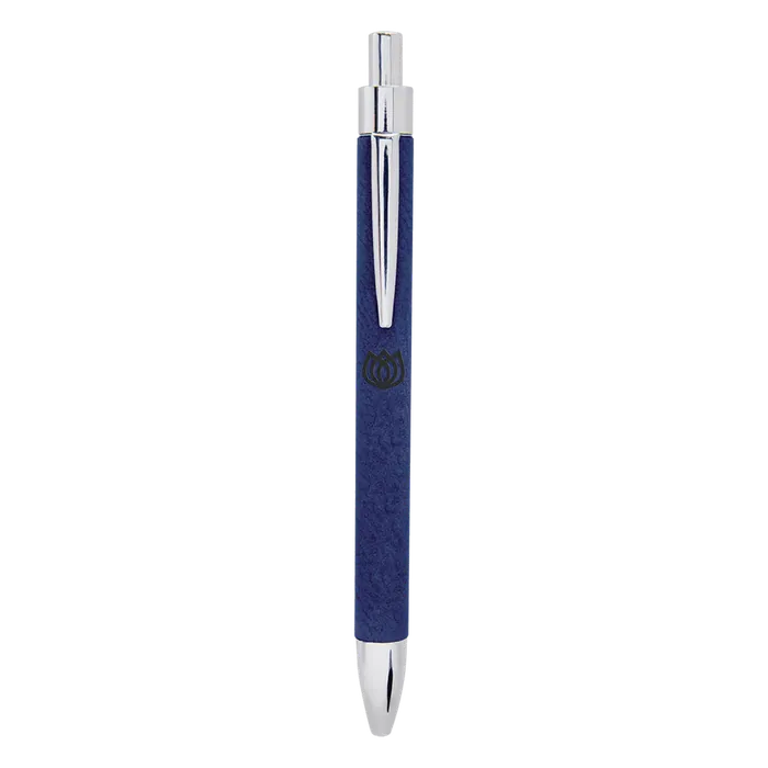 Blue/Black Laserable Leatherette Pen