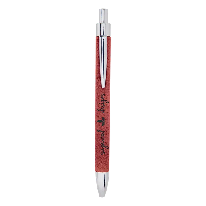 Rose' Laserable Leatherette Pen