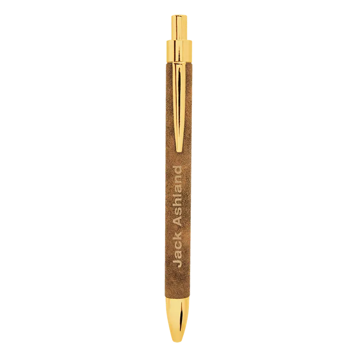 Rustic/Gold Laserable Leatherette Pen