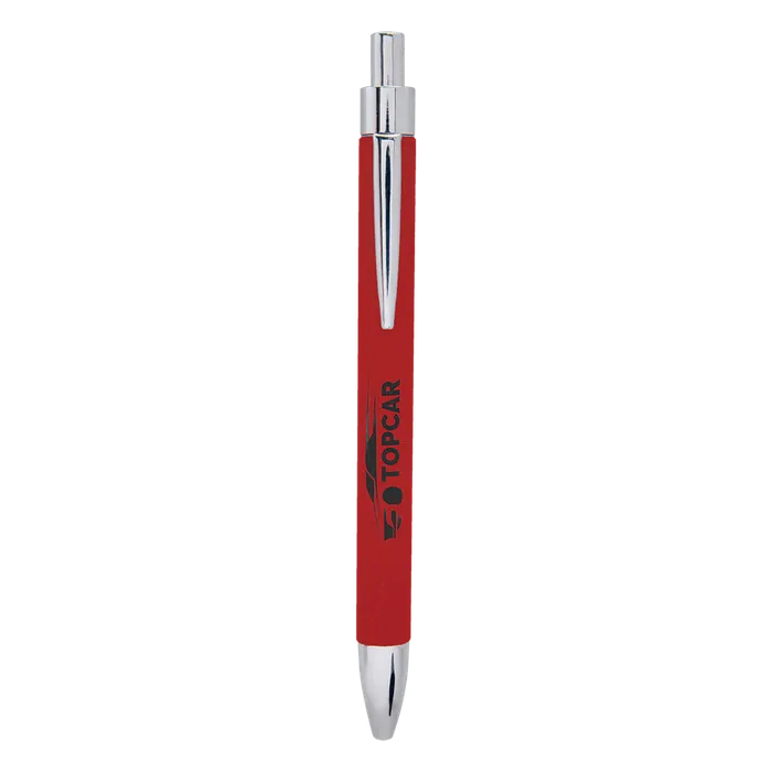 Red Laserable Leatherette Pen
