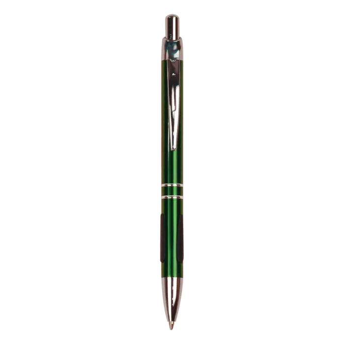 Green Gloss Ballpoint Pen with Rubber Gripper