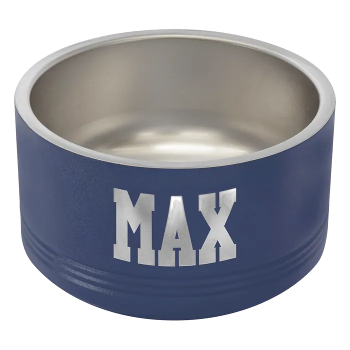 Navy Blue 12 oz. Polar Camel Powder Coated Stainless Steel Pet Bowl