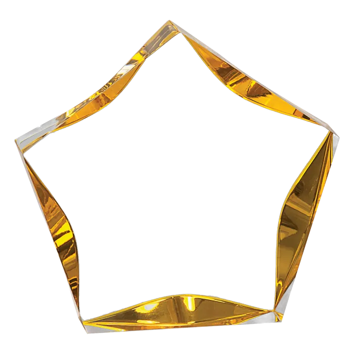 Small Gold Luminary Star Acrylic