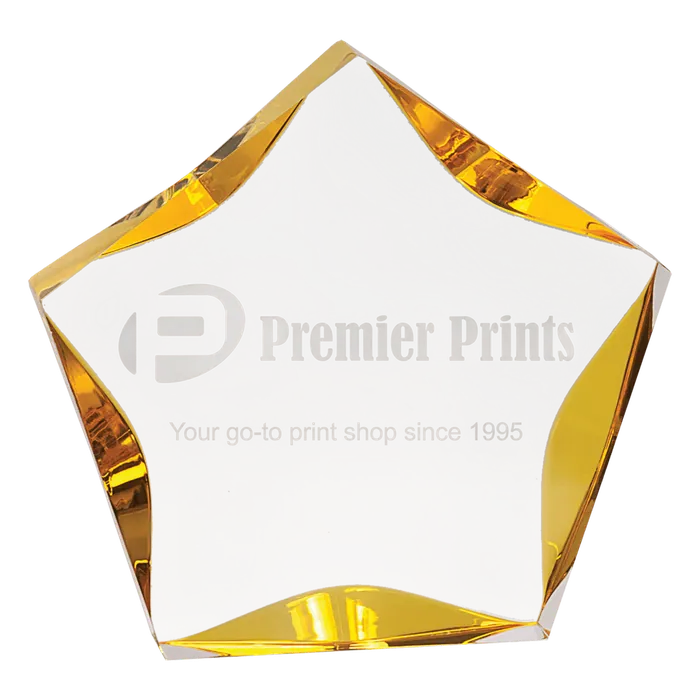 Medium Gold Luminary Star Acrylic
