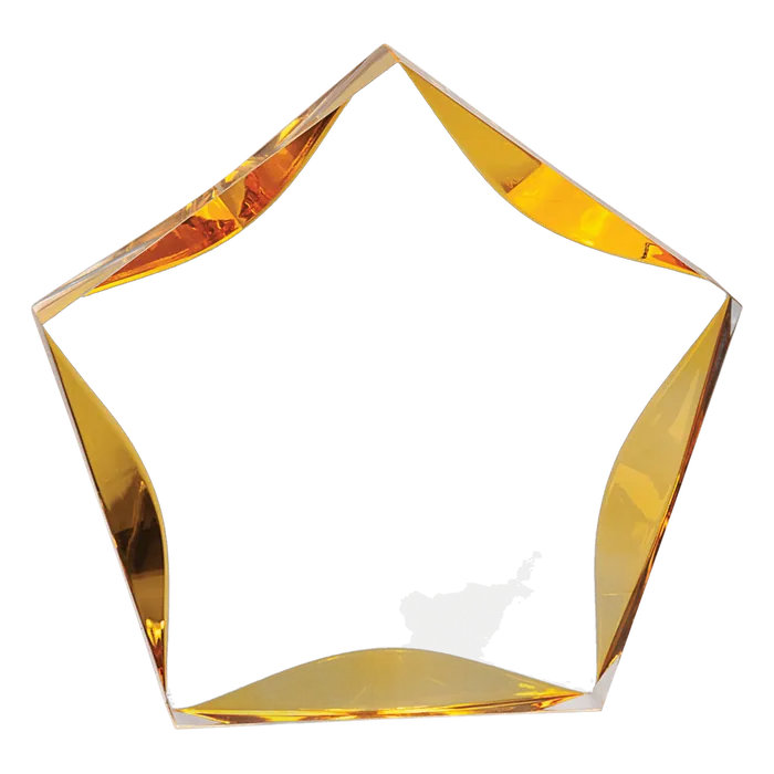 Large Gold Luminary Star Acrylic