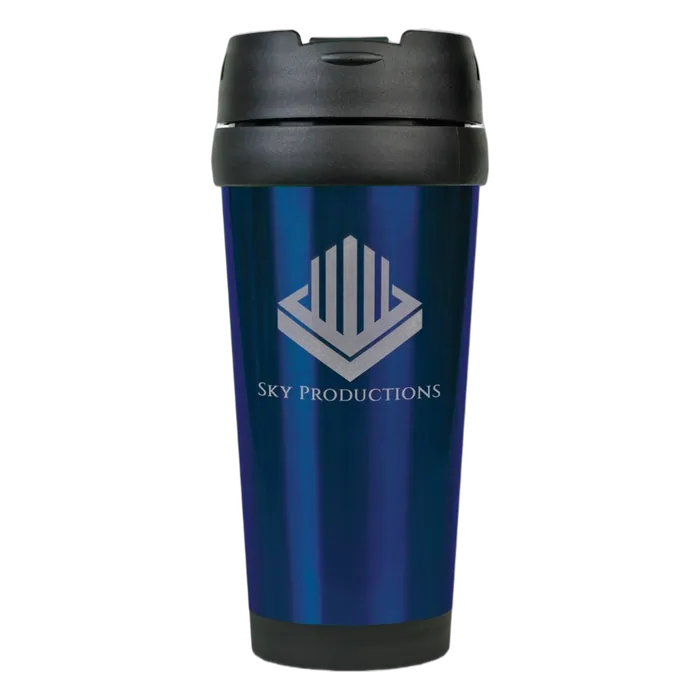 16 oz. Gloss Blue Travel Mug