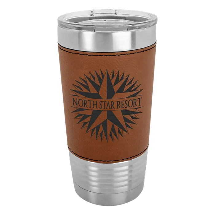 Rawhide 20 oz. Polar Camel Leatherette Grip Tumbler with Standard Lid