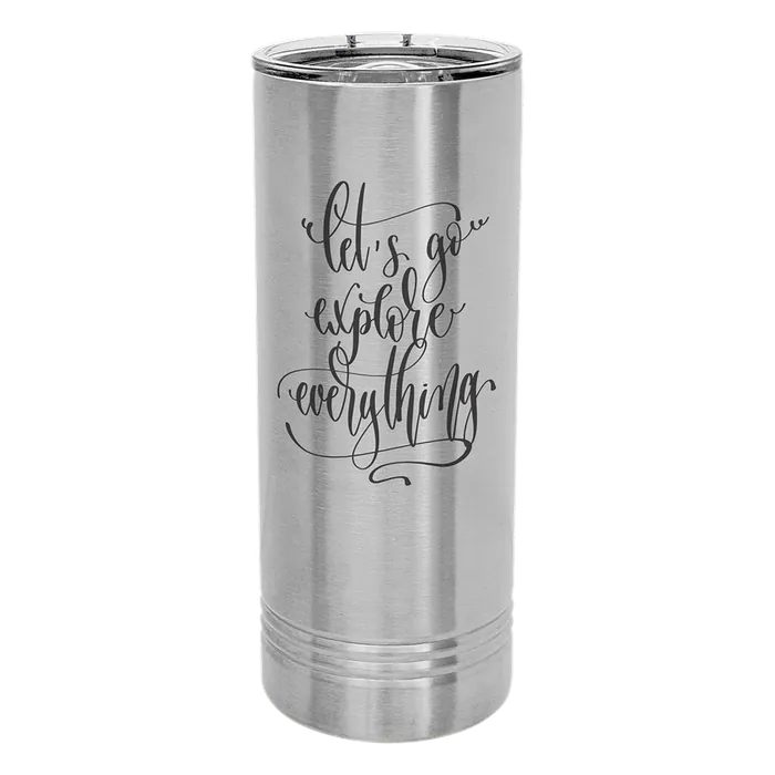 Stainless Steel 22 oz. Polar Camel Skinny Tumbler with Slider Lid