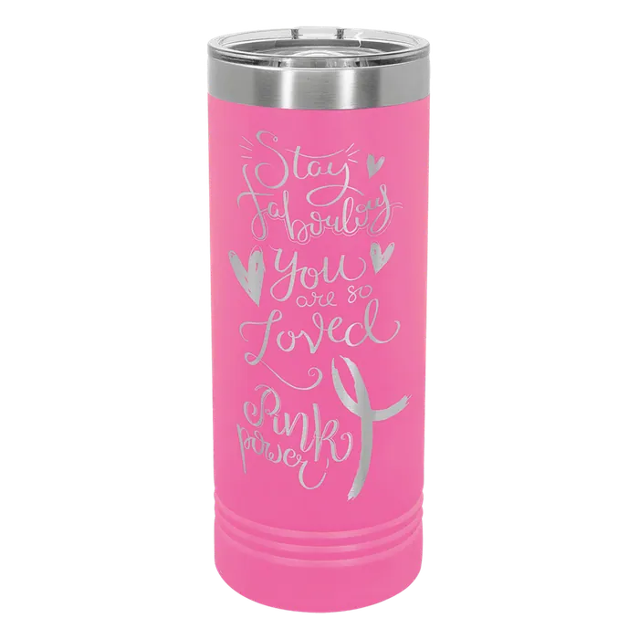 Pink 22 oz. Polar Camel Skinny Tumbler with Slider Lid