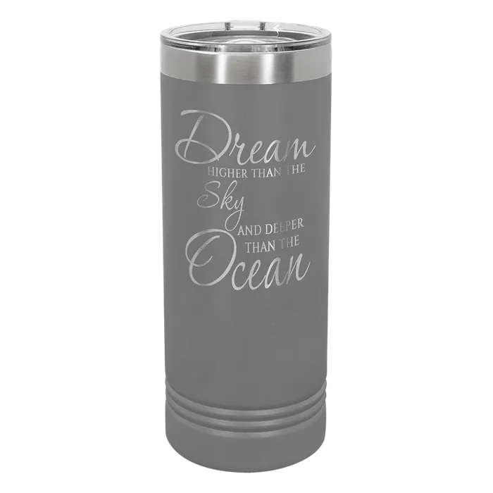 Dark Gray 22 oz. Polar Camel Skinny Tumbler with Slider Lid