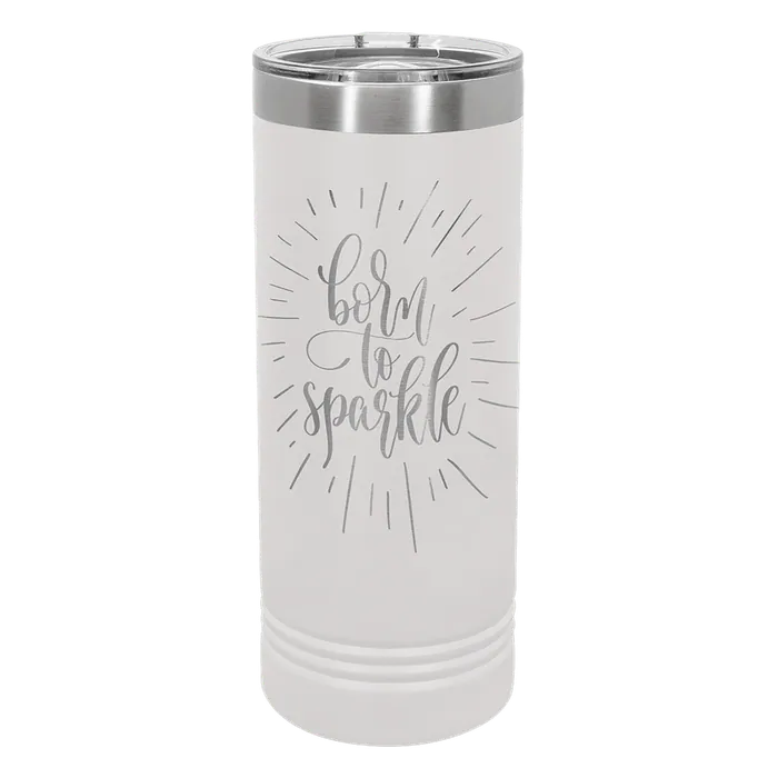 White Polar Camel 22 oz. Skinny Tumbler with Slider Lid