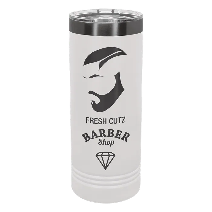 White/Ghost Black 22 oz. Polar Camel Skinny Tumbler with Slider Lid