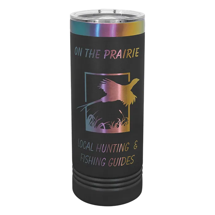 Black/Prism ION-Plated Polar Camel 22 oz. Skinny Tumbler with Slider Lid