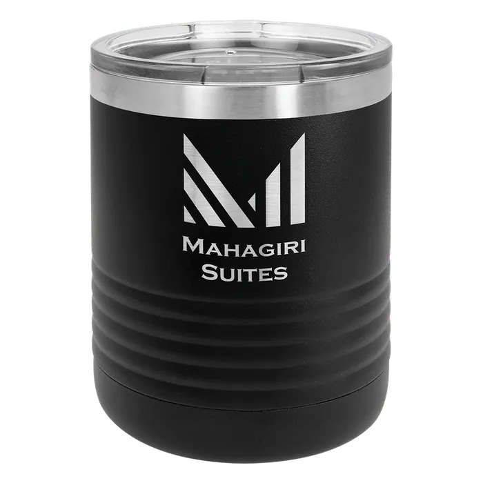 Black 10 oz. Polar Camel Tumbler with Clear Standard Lid