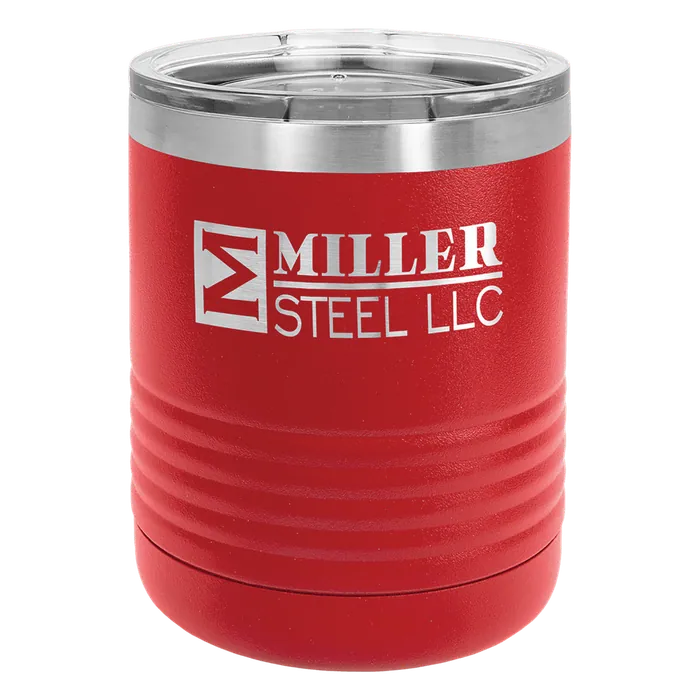 Red 10 oz. Polar Camel Tumbler with Clear Standard Lid