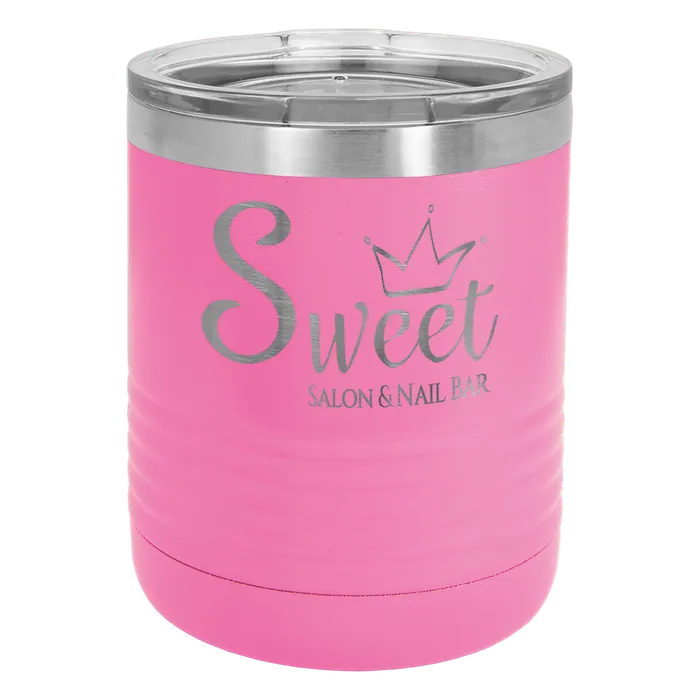 Pink 10 oz. Polar Camel Tumbler with Clear Standard Lid