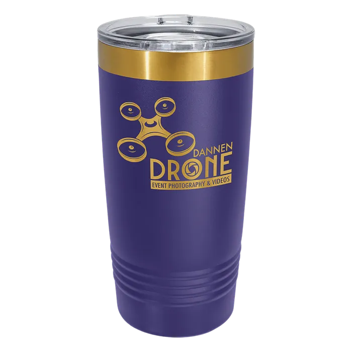 Purple/Bright Gold ION-Plated Polar Camel 20 oz. Tumbler with Slider Lid