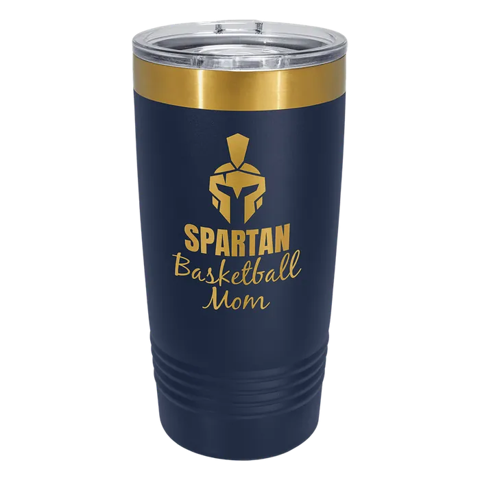 Navy Blue/Bright Gold ION-Plated Polar Camel 20 oz. Tumbler with Slider Lid