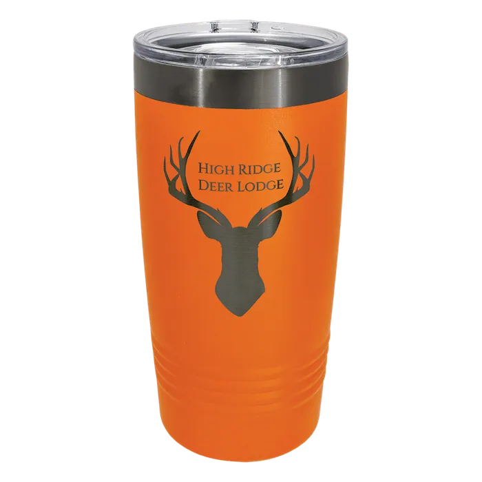 Orange/Ghost Black 20 oz. Polar Camel ION-Plated Ringneck Tumbler w/Slider Lid