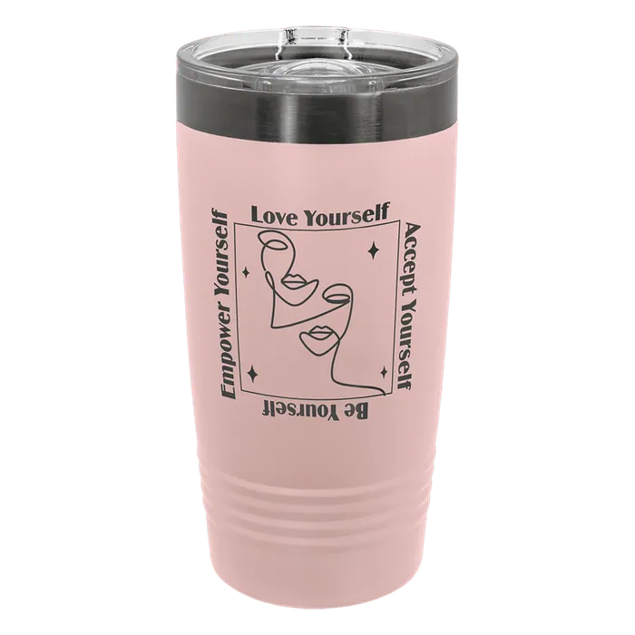 Blush/Ghost Black 20 oz. Polar Camel ION-Plated Ringneck Tumbler with Slider Lid