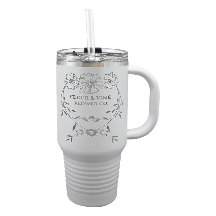 White Black Polar Camel 32 oz. Travel Mug