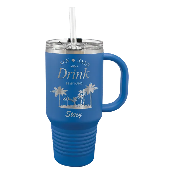Royal Blue Black Polar Camel 32 oz. Travel Mug
