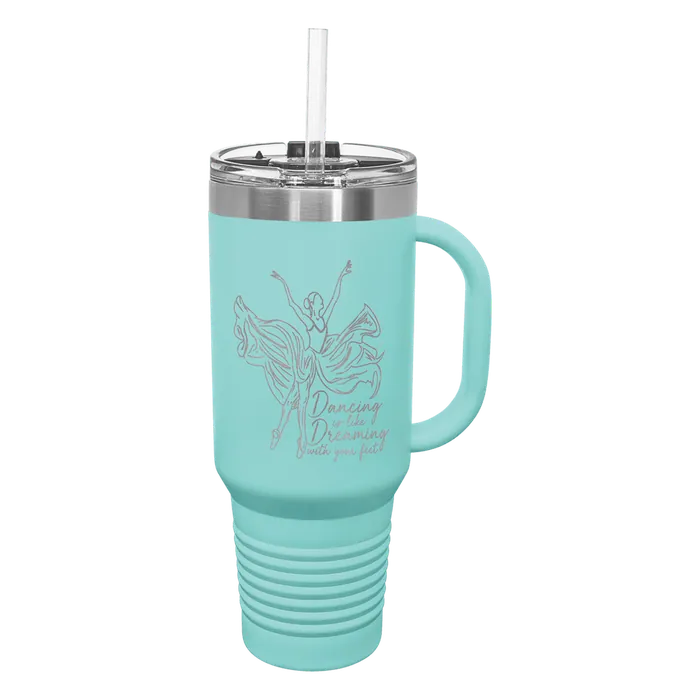 Teal 40 oz. Polar Camel Travel Mug with Snap Lid and Straw