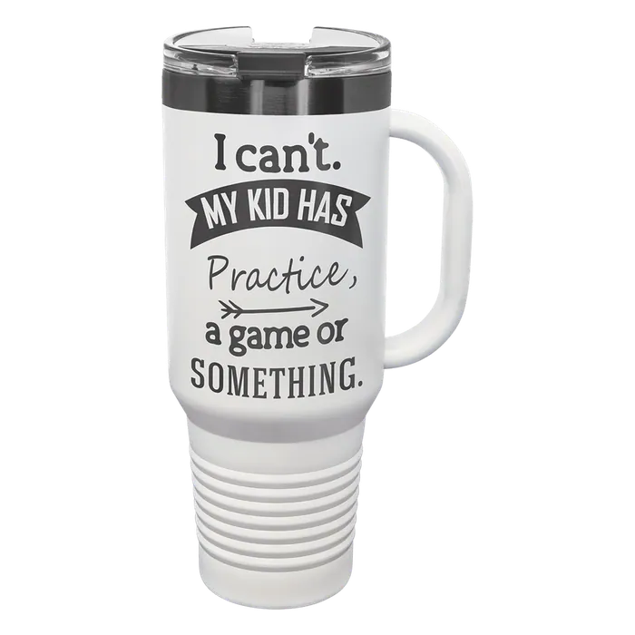 White/Ghost Black 40 oz. Polar Camel Travel Mug with Snap Lid and Straw