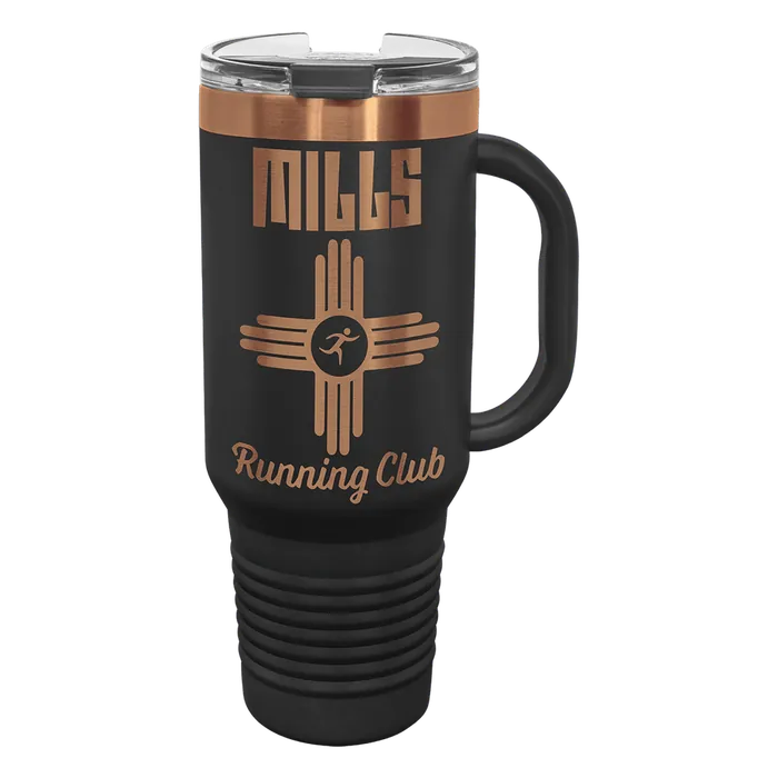Black/Rose Gold Polar Camel ION-Plated 40 oz. Travel Mug