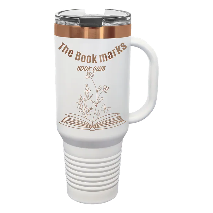 White/Rose Gold Polar Camel ION-Plated 40 oz. Travel Mug