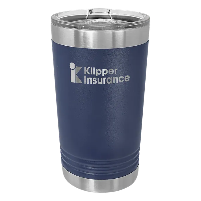 Navy Blue 16 oz. Polar Camel Pint with Slider Lid