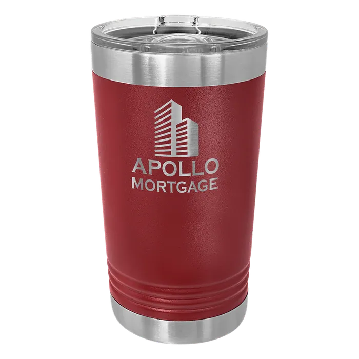 Maroon 16 oz. Polar Camel Pint with Slider Lid