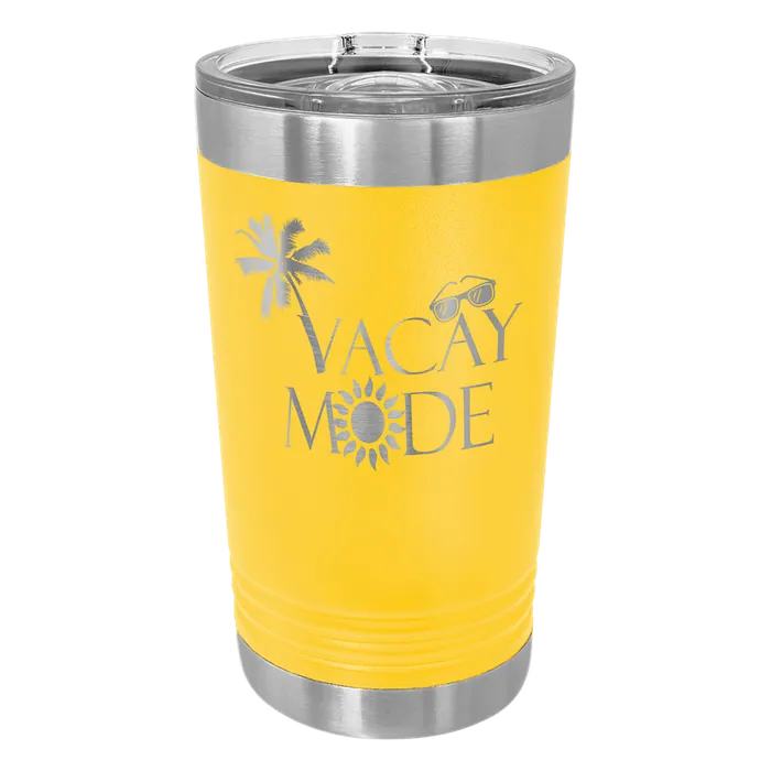 Yellow 16 oz. Polar Camel Pint with Slider Lid