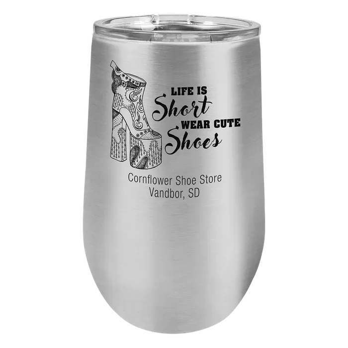 Stainless Steel 16 oz. Polar Camel Stemless Wine Tumbler