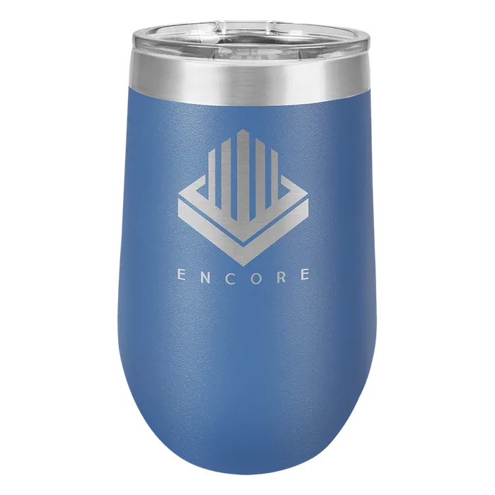 Royal Blue 16 oz. Polar Camel Stemless Wine Tumbler