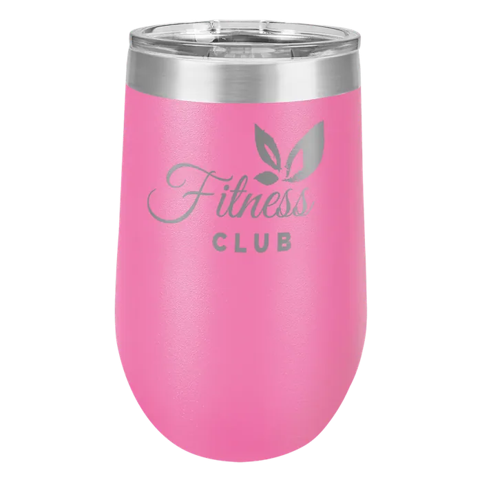 Pink 16 oz. Polar Camel Stemless Wine Tumbler