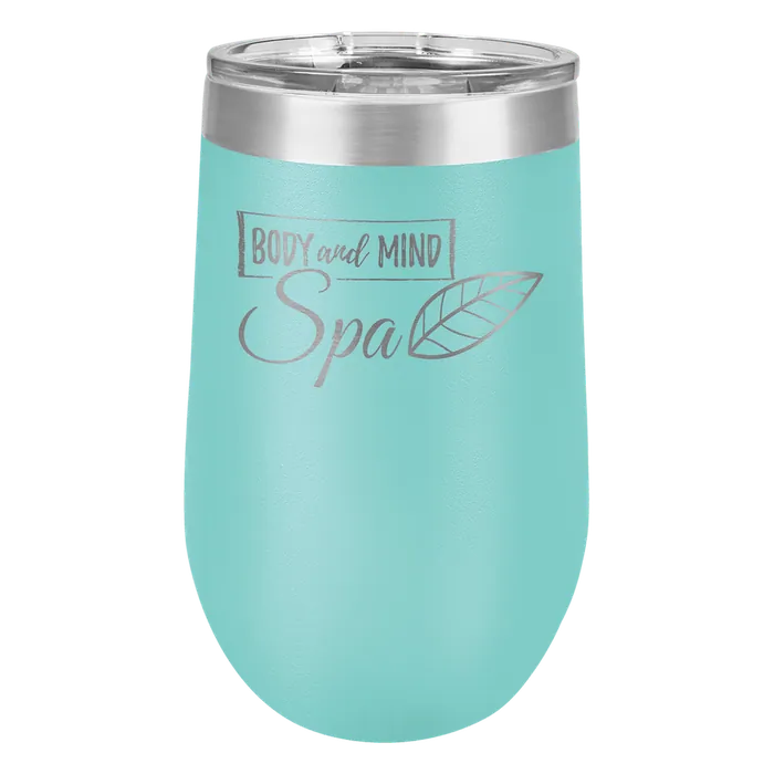 Teal 16 oz. Polar Camel Stemless Wine Tumbler