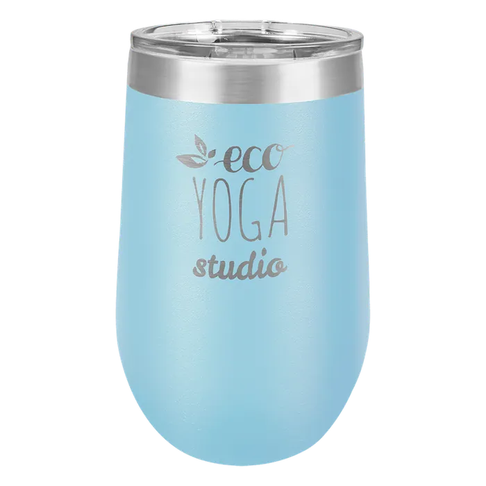 Light Blue 16 oz. Polar Camel Stemless Wine Tumbler