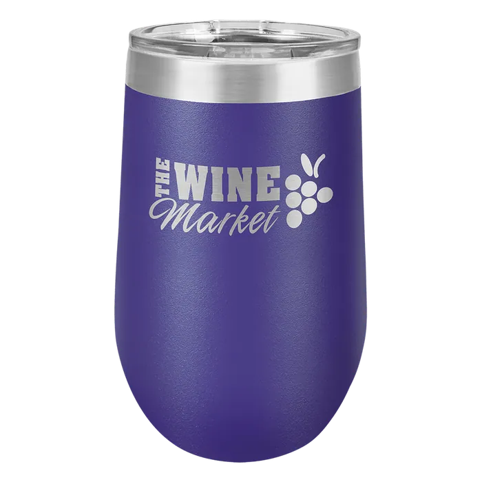 Purple 16 oz. Polar Camel Stemless Wine Tumbler