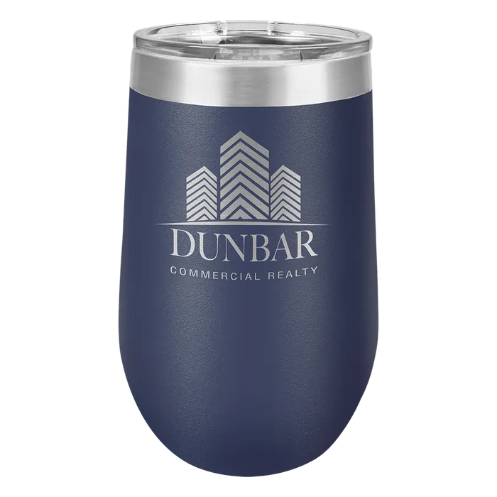 Navy Blue 16 oz. Polar Camel Stemless Wine Tumbler