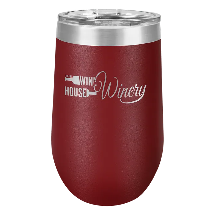 Maroon 16 oz. Polar Camel Stemless Wine Tumbler