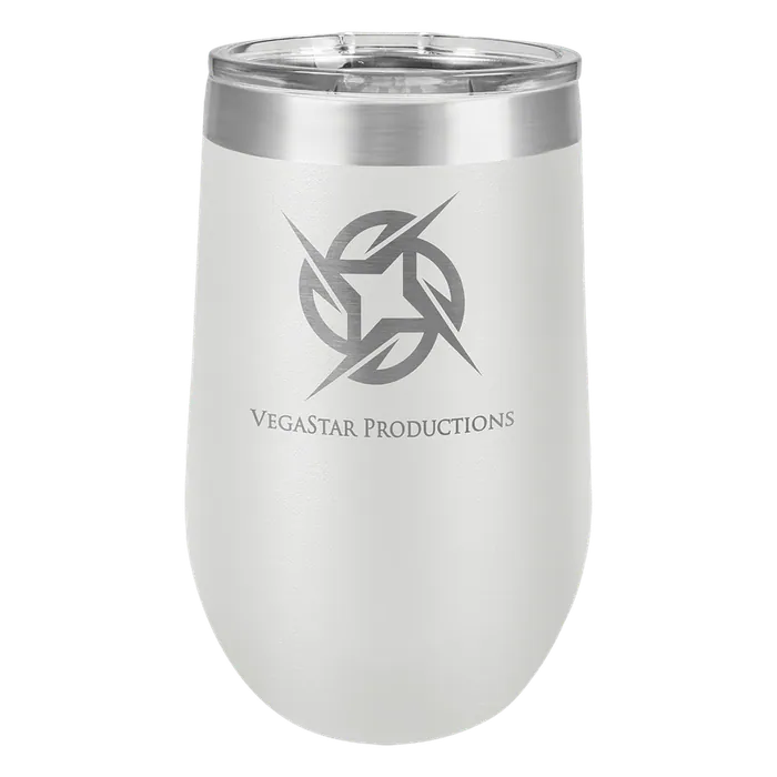 White 16 oz. Polar Camel Stemless Wine Tumbler