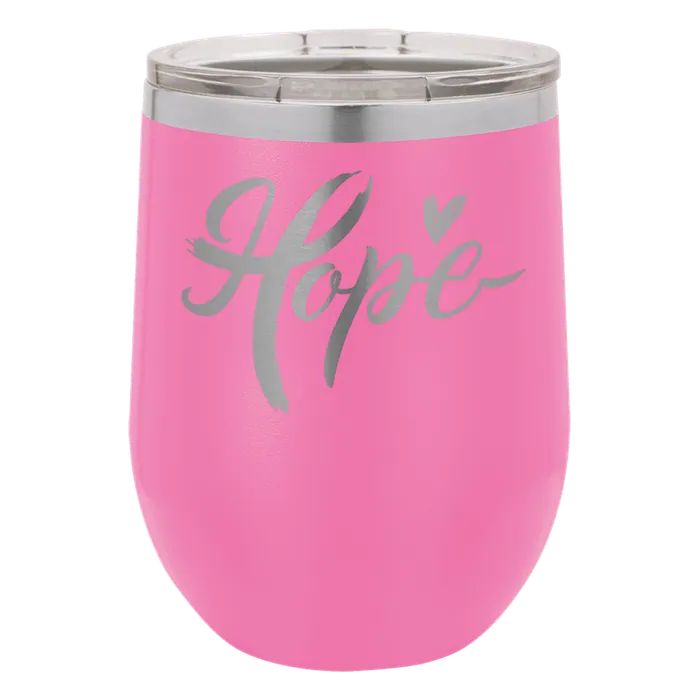 Pink 12 oz. Polar Camel Stemless Wine Tumbler
