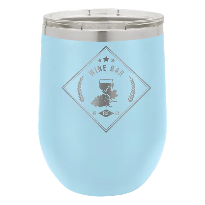 Light Blue 12 oz. Polar Camel Stemless Wine Tumbler
