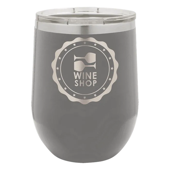 Dark Gray 12 oz. Polar Camel Stemless Wine Tumbler