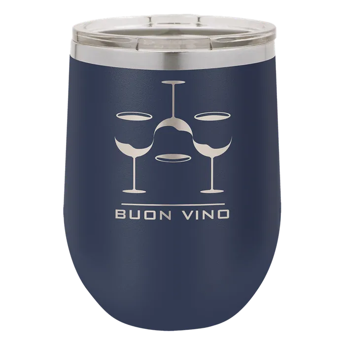 Navy Blue Polar Camel 12 oz. Stemless Wine Tumbler