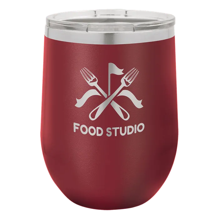 Maroon 12 oz. Polar Camel Stemless Wine Tumbler