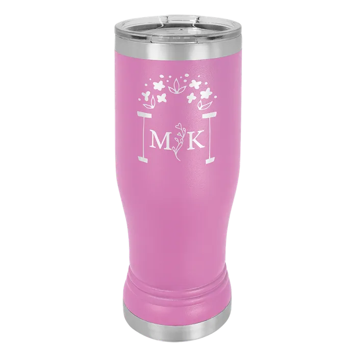 Light Purple 14 oz. Polar Camel Pilsner with Clear Slider Lid