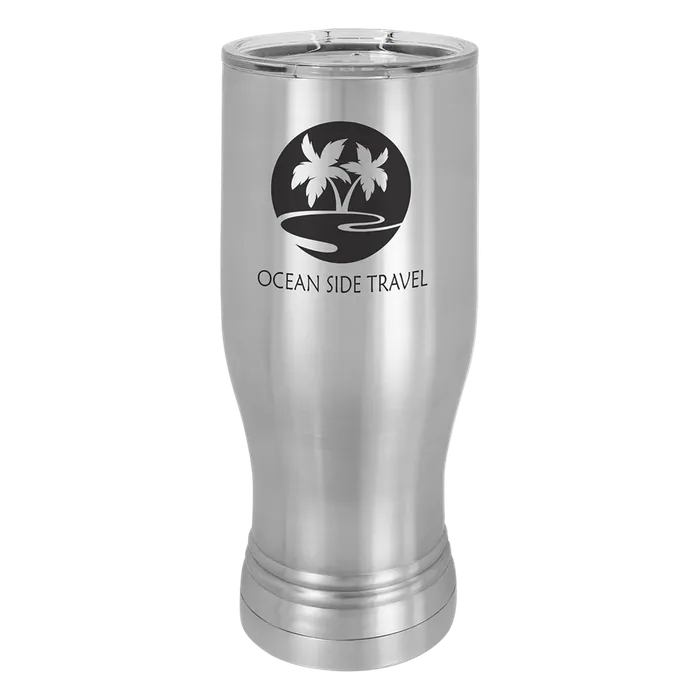 Stainless Steel 20 oz. Polar Camel Pilsner with Clear Standard Lid